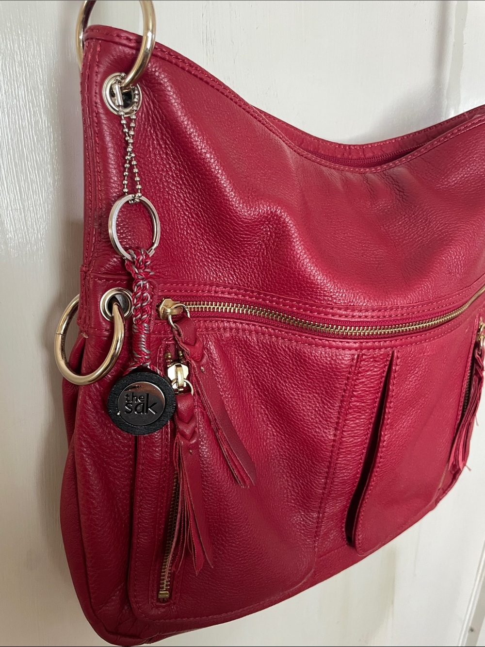 The Sak Red pebbled Leather Bag - Picture 2 of 5
